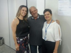Michely Filete, Antônio Marinho e Adriani Ribeiro na reunião do CTFIS 